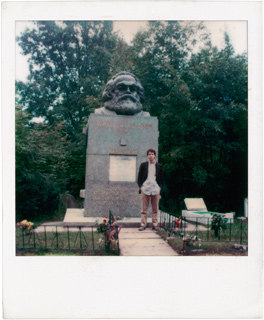 At Karl’s Place (at Marx’s grave, Highgate Cemetery, London)