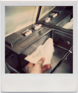 Tissue Dispenser on Airplane